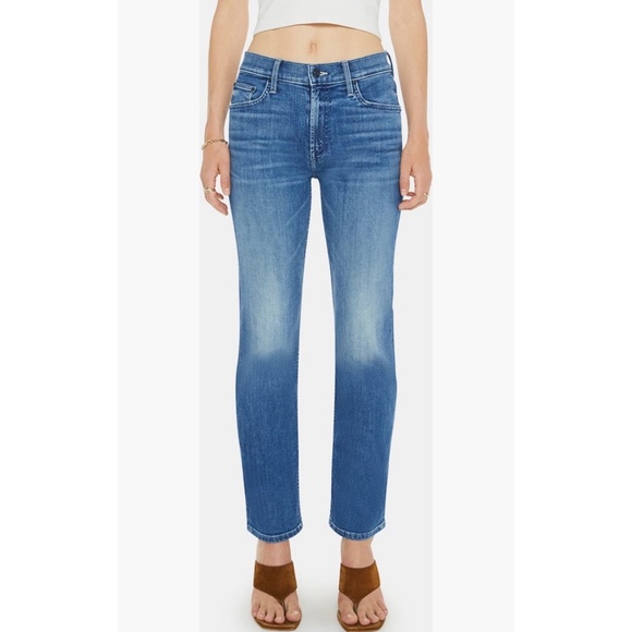 *NWT* MOTHER The Rider Mid Rise Ankle Straight Leg Jeans - Picture 1 of 4